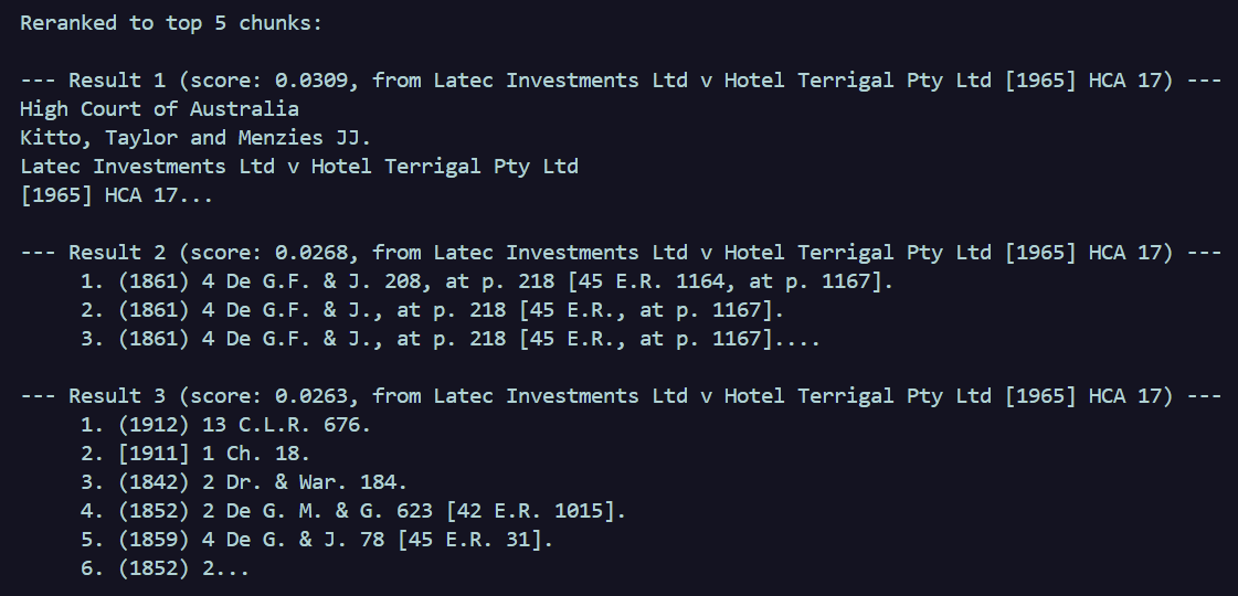 Step 6 after reranking