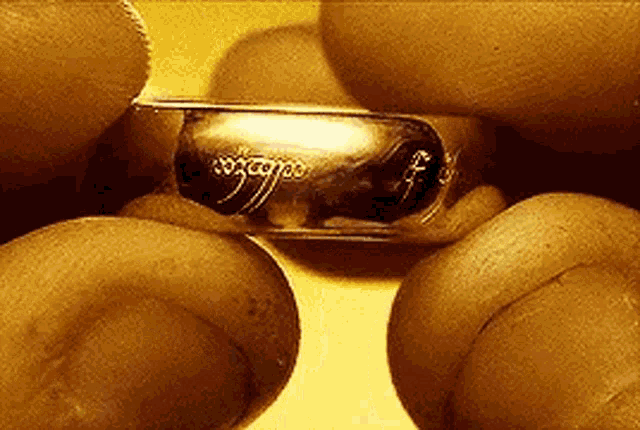 glowing script on the One Ring